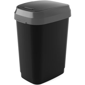 Mülleimer Curver KIS Dual Swing, schwarz/grau