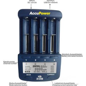 Produktbild für Akku-Ladegerät AccuPower IQ338 Li-Ion