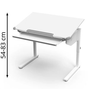 Kinderschreibtisch Vicco Acr, aus Holz / Metall, weiß