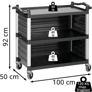 Produktbild für Servierwagen Bartscher TSA300V, 300055, Aluminium / Kunststoff