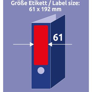 Produktbild für Rückenschilder Zweckform L4766-100, rot