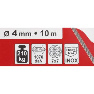 Produktbild für Drahtseil Dörner+Helmer 190395, Traglast bis 210 kg