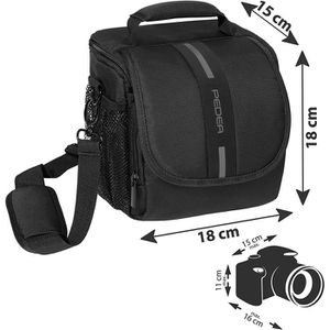 Produktbild für Kameratasche Pedea ESSEX Gr. M, aus Polyester, schwarz &amp; grau