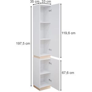 Produktbild für Badschrank Vicco Gloria, weiß