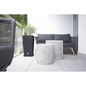 Produktbild für Übertopf Prosperplast Rato Square, anthrazit, 33 x 61 x 33 cm