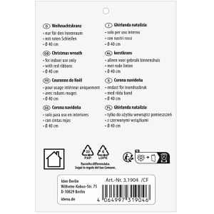 Produktbild für Weihnachtskranz Idena 31904, Ø 40 cm