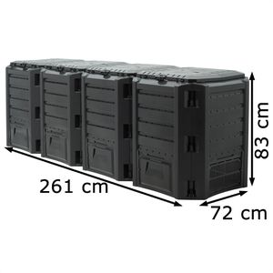 Produktbild für Komposter Prosperplast Compogreen IKSM1600C,schwarz,Kunststoff