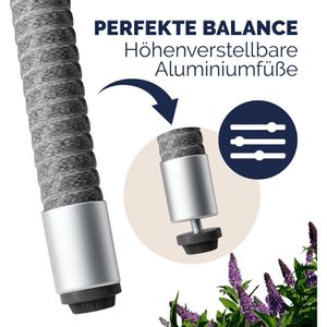 Produktbild für Gartentisch CASARIA 109728, grau, UV-beständig, rund