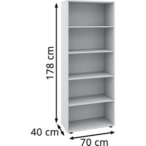 Produktbild für Aktenregal VCM Vandol 912217, Holz