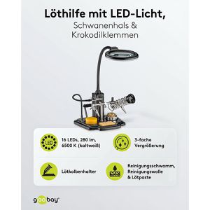 Produktbild für Löthilfe Goobay 45241, mit Lupe