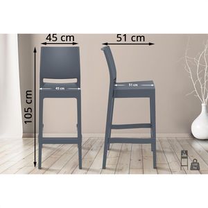 Produktbild für Barhocker CLP Maya 304816, mit Lehne