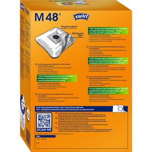 Produktbild für Staubsaugerbeutel Swirl M 48 MicroPor Plus, mit Ersatzfilter
