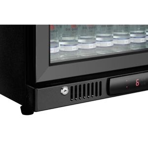 Produktbild für Getränkekühlschrank Bartscher 700121 mit Glastür, abschließbar