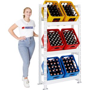 Produktbild für Getränkekistenregal PROREGAL Tegernsee, für 6 Kisten