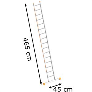Produktbild für Anlegeleiter Layher Topic 1054, extrabreit, Länge 4,64m