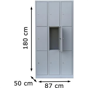 Produktbild für Schließfachschrank ClassiX X-520330, lichtgrau