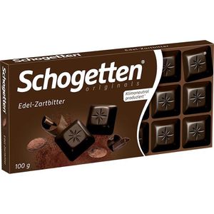 Schogetten Tafelschokolade Edel-Zartbitter, 100g , 18 Stück