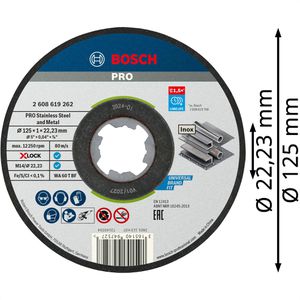 Produktbild für Trennscheibe Bosch PRO Stainless Steel, X-Lock