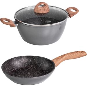Produktbild für Topfset STONELINE Back to Nature 21078, Aluguss
