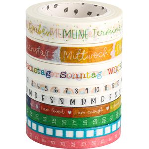Washi-Tape Papierdrachen Bullet Journal, Aquarell