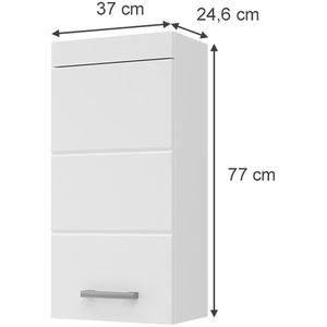 Produktbild für Bad-Hängeschrank Vicco Luna, matt weiß