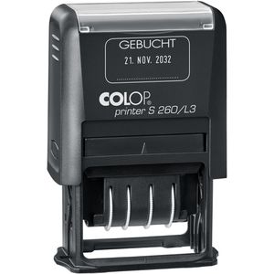 Produktbild für Datumstempel Colop Printer S260/L3, rot/blau, selbstfärbend