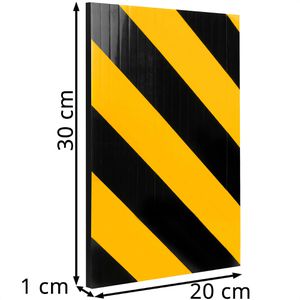 Produktbild für Wandschutz APA rund, schwarz/gelb