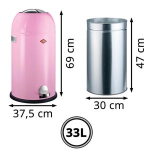 Produktbild für Mülleimer Wesco Kickmaster, pink