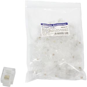 Produktbild für Modularstecker LogiLink MP0018, RJ11