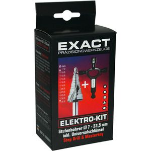 Stufenbohrer EXACT Elektro-Kit, 70606, HSS-Stahl