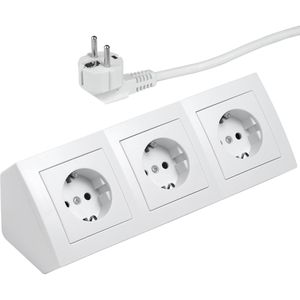 Tischsteckdose McPower Flair, mit 2 m Schuko Kabel