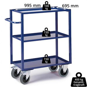Produktbild für Tischwagen Rollcart 06-7178, aus Metall