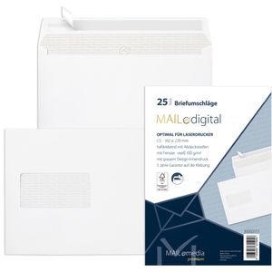 Briefumschläge Mailmedia Maildigital, weiß, C5