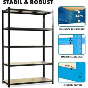 Produktbild für Schwerlastregal Karat Lakota, 5 Holzböden