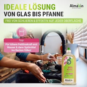 Produktbild für Spülmittel AlmaWin Wildrose Melisse, Konzentrat