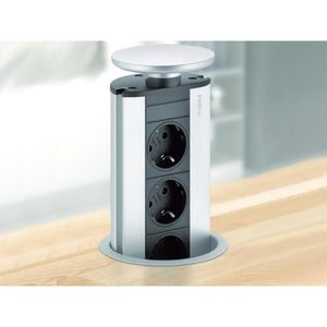 Produktbild für Einbausteckdose EVOline Port, mit 3m Kabel