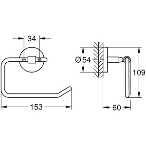 Produktbild für Toilettenpapierhalter GROHE Start Cosmopolitan, verchromt
