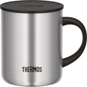 Produktbild für Thermobecher Thermos Longlife Cup steel mat mit Henkel, silber