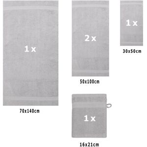 Produktbild für Handtuch Betz Premium Set, silber, 400 g/m²