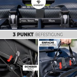 Produktbild für Gepäckträgertasche Radgeist RG-SBC-GR-22, grau, 22 Liter