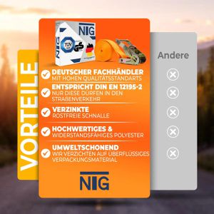 Produktbild für Spanngurt NTG LS.7502, rot, mit Ratsche