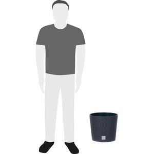 Produktbild für Übertopf Prosperplast Rato Round, anthrazit, Ø 40 x 38 cm