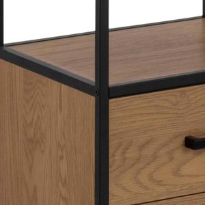 Produktbild für Bücherregal AC-Design Seaford, schwarz / wildeiche