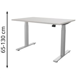 Produktbild für Schreibtisch fm-Büromöbel fouraction, lichtgrau / silber