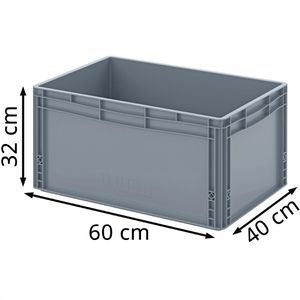 Produktbild für Eurobox AUER EG 64/32 HG, grau, 66 Liter
