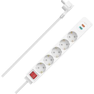 Steckdosenleiste Hama 223186, mit 1,4m Kabel