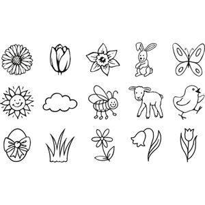 Produktbild für Motivstempel Heyda Frühling, 1,5 x 1,5 cm