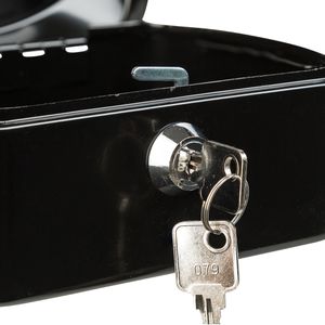 Produktbild für Geldkassette Idena 6 Zoll, 50025, Zylinderschloss