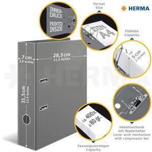 Produktbild für Ordner Herma 19556 Flowers, Karton, A4