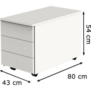 Produktbild für Rollcontainer Kerkmann Move, 4557, aus Holz, weiß
